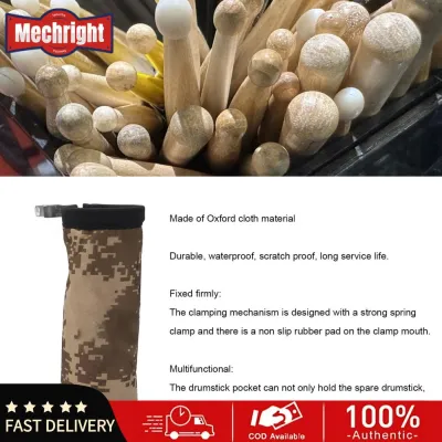 Mechright Túi đựng dùi trống DAUZ Túi đựng dùi trống đa chức năng chống nước chống trượt chống trầy xước cho vồ để luyện tập (Xám đen) DAUZq28coeu95f-12