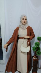 [Best Seller]Trecya Abaya SUPER JUMBO 2IN1 inner outer Terbaru 2025 //Abaya Remaja Kekinian Tersedia size M - 4XL//Abaya Jumbo mUat sampai BB 100Kg//BISA COD
