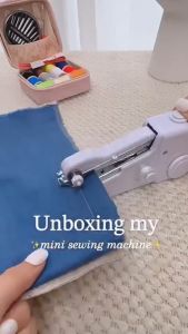 Rapid Sewing Mini Handheld Sewing Machine Portable Mending Machine with Bobbin Electric Original Stitch Sewing Machine Easy to Use for Home Travel DIY Needlework