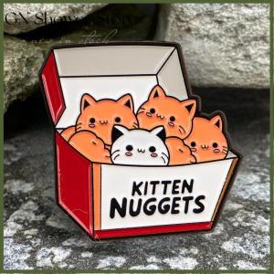 [GN Store] Kawaii Cat Enamel Pin Cartoon Raccoon Brooches On Clothes Badge Bag Clothes Lapel Woman Men Jewelry Gifts