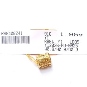 JIN JING PDR BEAD SEMPOA DOLLAR EMAS 916 TULEN 1.85G/1.88G1.89G