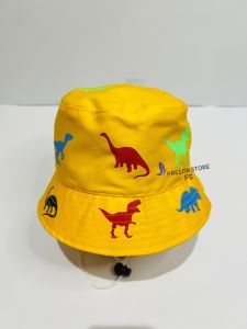 topi bayi store - topi bucket anak motif dinosaurus topi bulat gambar dino anak laki laki pelindung kepala dari panas buat usia 2 tahun sampai 10 tahun