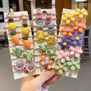 AGM Korean Fashion Baby Kids Hair Band Colorful Rubber Band Ponytail Hair Tie Girls Hair Accessories Headdress Gift