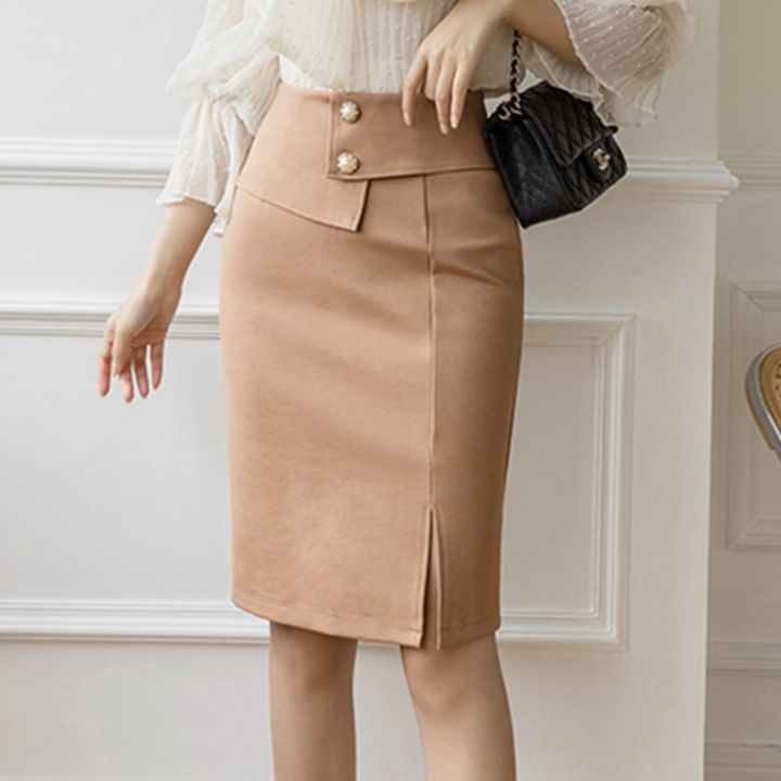Plus Size S-5XL Women Pencil Skirt Spring Summer Autumn Fashion