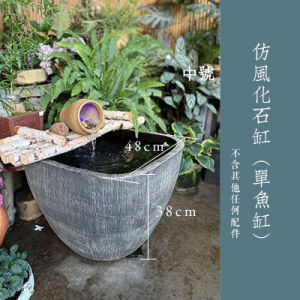 Feng Shui Ceramic Waterlily Flower Fish Container Pot Tank Aquarium Water Garden Pond Fountain Decoration Outdoor Gold