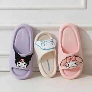 Sanrio My Melody Kuromi Cinnamoroll EVA Sandals Parent-child Childrens Bath Non-slip Sandals Cartoon Character Accessories