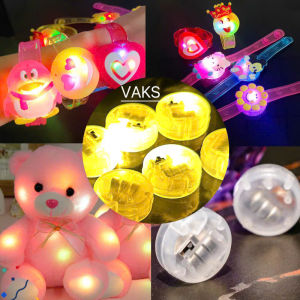 Combo 3 Đèn LED mini - Bánh xe tròn phát sáng màu vàng - Phụ kiện chuyển đổi đồ chơi  trang trí.v.v