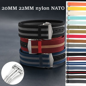 new Nylon Nato Watch Strap 20mm22mm for SwatchxOmega Seamaster MoonSwatch Seiko Watchband Bracelet Sport Folding Clasp Canvas Belt high-quality