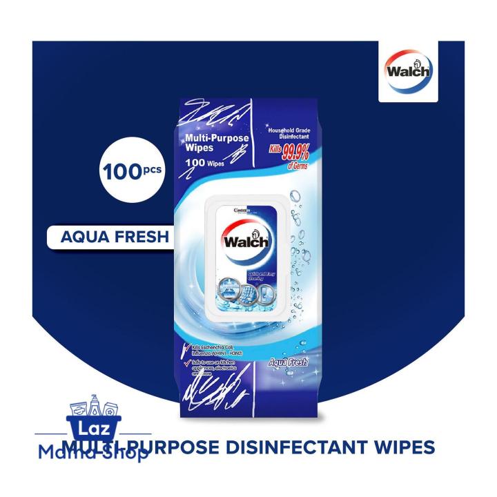 Walch Multi Purpose Disinfectant Wet Wipes Packet 100pcs - Aqua