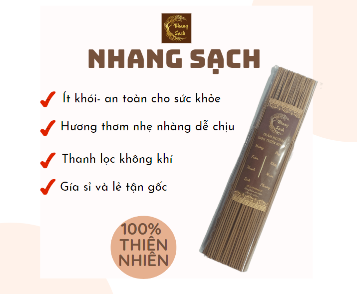 Nhang Trầm Hương , nhang sạch [GIÁ TẬN XƯỞNG] Chân Mộc 30cm,40cm Tự Nhiên 100% , 250g , 500g ,1kg