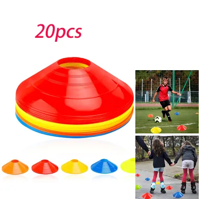 20PCS Pro Disc Cones Durable Agility Soccer Training Cones For Basketball Football Roller Skating Training