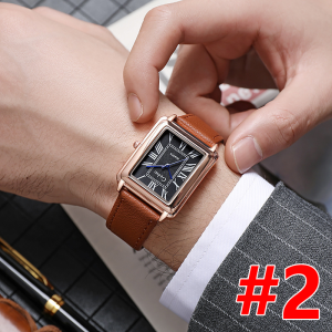 Men Watch Quartz Business Fashion Mens Watch Leather Belt