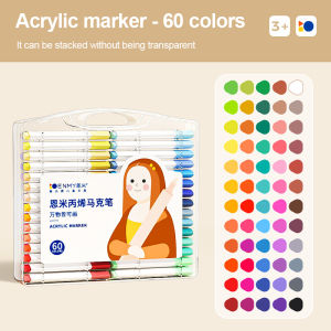 36/48/60/80 Colorful Marker Pen DIY Kids Waterproof Quick-drying Marker Pen Art Painting Markerpen丙烯马克笔