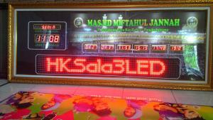 Jadwal Sholat Digital Abadi 75x185Cm Plus Running Text