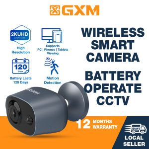 GXM W3 Wireless Security Camera Battery Operate CCTV Smart Camera 2K Resolution Waterproof Two way Talk Cordless Design