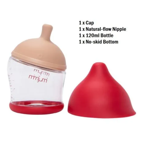 Mimijumi Not So Hungry Baby Bottle 4oz /120 ml NEW but Display