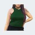 Bea Racer Croptop Sando – Plus Size, Cotton Spandex, Comfy Fit (L-2XL). 