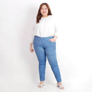Eve Celana Semi Jeans Denim Big Size Celana Jumbo Stretch Melar Ringan ECP054