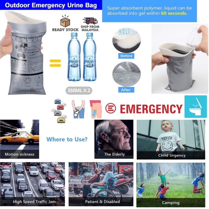600ml Emergency Portable Car Urine Bag Vomit Bags Mini Mobile Toilets 600ml Emergency Portable Car Urine Bag Vomit Bags Mini Mobile Toilets
