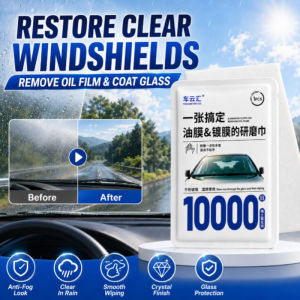 JMY Car Glass Oil Film Removal Coating Wipe Windshield Glass Cleaner Cloth Anti Fog Streak Free Water Repellent Polishing Cloth