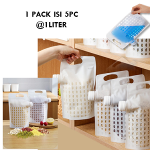 Standing Pouch Tempat Penyimpanan Beras Makanan Kemasan Minuman Food Grade Perlengkapan Dapur Portable