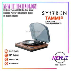SYITREN TAMMI II All-In-One Vinyl Record Player Bluetooth Reception Built-in Dual Speakers Auto Pause