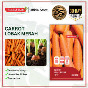 Biji Benih Sayur Lobak Merah - Vegetable Seed Carrot SERBAJADI - 1g/pack Approx. seeds 700 pcs