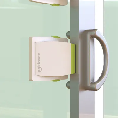 ZHUJI Theftproof Sliding Glass No Drilling Sliding Window Child Safety Lock Cabinet Lock Baby Safety Protection Sliding Door Lock