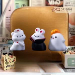 DAITING 4 8Pcs Cute Pumpkin Ghost Decoration Halloween Micro Landscape Miniature Figurines Resin Craft Mini Fairy Garden Ornaments