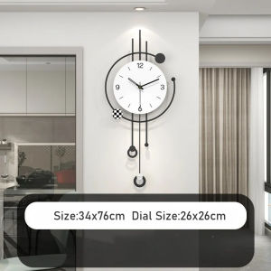 Modern Wall Clock High-end Living Room Home Dining Room Decoration Clock 2026 New Clock Hanging on The Wall with Swing Function