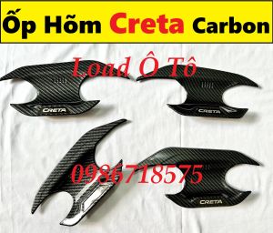 Ốp Tay Hõm Cửa Hyundai Creta 2027-2022 Vân Carbon Cao Cấp Chống Trầy Xước Có Sẵn Keo Dán 3M