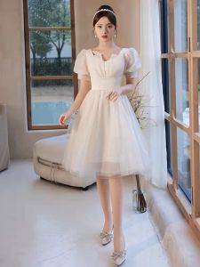Glary Star Fairy Bride Wedding Engagement Evening Dress Annual Meeting Banquet Host Dress Princess Dress