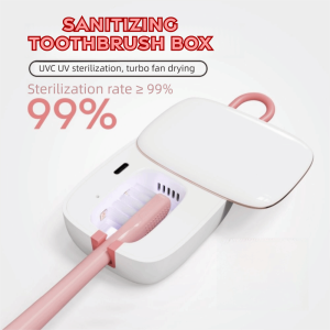 SKONHED Drying Sanitizing Toothbrush Box with Hanging Rope Deep Cleaning UV Toothbrush Sanitizer Practical USB Charging Travel Toothbrush Covers Holder Home