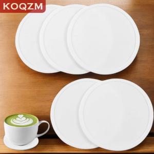 [COD] KOQZM KITCHEN Non Slip Silicone Drink Coasters Large Black Cup Coaster Set For Outdoor Drinks Anti Stain Heat Resistant - Cup Tab