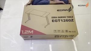 [Furniture] [Tặng Miếng Lót Chuột] Bàn Gaming Chữ Z EDRA Cao Cấp Carbon - EGT1260Z Bàn Làm Việc Chịu Tải 100kg