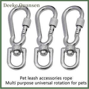 Deeke Stainless Steel Swivel Snap Hooks Locking Dog Leash Buckle Quick Release Buckle Carabiner Clips For Dog Walking Camping