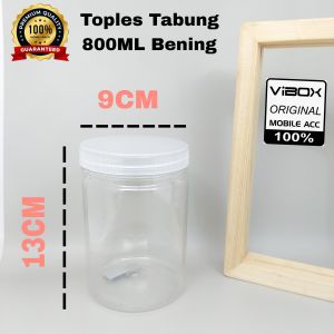 ( 10Pcs ) Toples Tabung 800 ml Toples Silinder 800 ml Toples Plastik 800 ml 800 ml | toples kue kering 800 ml