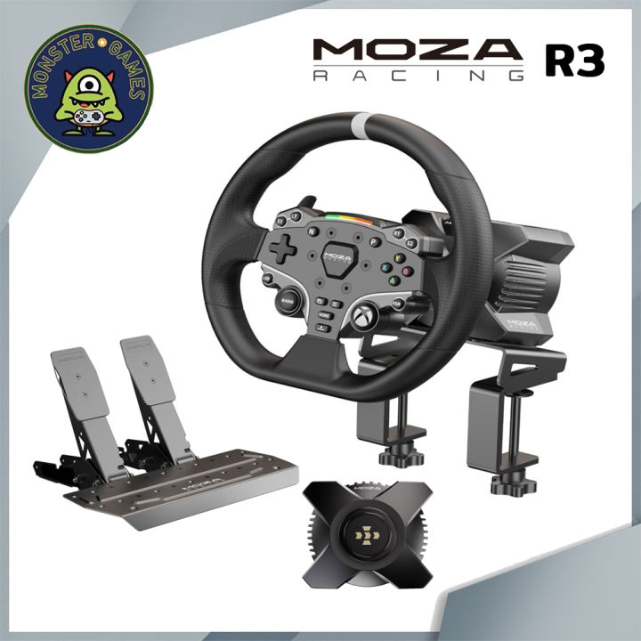 MOZA Racing R3 Wheel and Pedals for Xbox & PC ประกันศูนย์ 1 ปี!!! (จอย ...