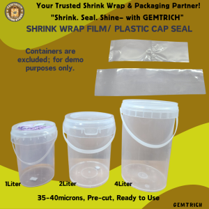 Shrink Wrap Film for Packaging Container/Shrinkable Plastic seal/Cap seal for 1Liter to 4Liters