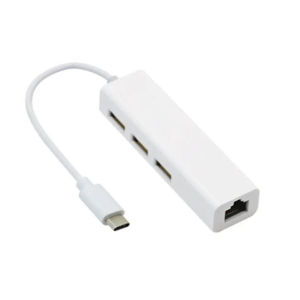 Cáp chuyển đổi USB type-C ra 3 cổng USb và cổng Lan RJ45