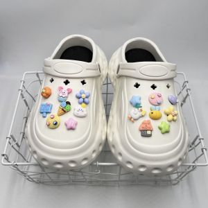 16Pcs/Set Crocs Jibbitz Charms Shoe Flower Accessories Detachable Cute Cartoon 3D Clogs Buckles for Crocs