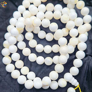 Collection Grade Tridacna Shell 108 Beads Necklace