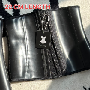 BESTMOMMY Woman Shapewear Matte Latex Corset 9 Memory Bone Unti-rolling Waist Restore Bodyshaper 22cm/28cm