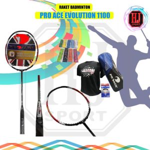 Raket Original Badminton Pro Ace Evolution 1100 Bonus Komplit