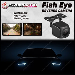 [ High Resolution] SAMURAIKATANA Night Vision Fish Eye Reverse Camera Waterproof 170" Degree Wide Angle AHD / CVBS / CCD Water Proof Rear Car Cam View Parking Camera 1080 1080P HD Full HD