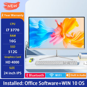 All in one PC Computer set  i7 8G/16G RAM 128G/256G/512G SSD for online courses /Office /PC full set of 24 inch