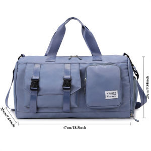 29L Waterproof Travel Bag Outdoor Sports Bag Multifunctional Crossbody Bag with Shoe Compartment 25x47x25cm