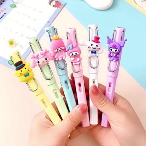 4 styles Sanrio Kawaii mymelody Kuromi Cinnamoroll Pom Pom Purin Eternal Pencil Unlimited Writing Magic Pencil kids Stationery gifts