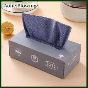 Aolie 20PCS Box Microfiber Towel Absorbent Kitchen Cleaning Dishcloth Non-stick Oil Dish Rags Napkins Tableware Home Cleaning Towels