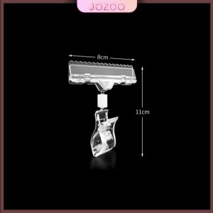 Jozoo Transparent Plastic Shelf Clamp Merchandise Sign Price Label Tag Advertising Clips